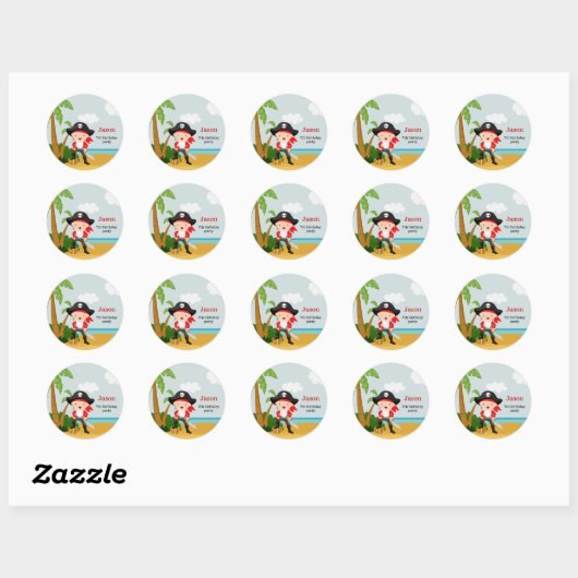 Pirate party ronde sticker (Vel)