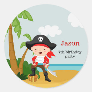 Pirate party ronde sticker