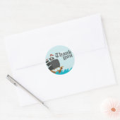 Pirate Party Ronde Sticker (Envelop)