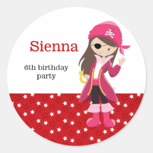 Pirate party ronde sticker