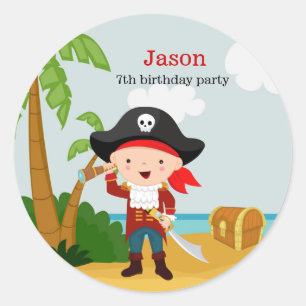 Pirate party ronde sticker