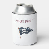 Pirate Party Schip Schedel Vlag Gepersonaliseerd Blikjeskoeler (Blikje Voorkant)
