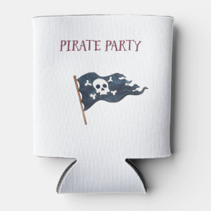 Pirate Party Schip Schedel Vlag Gepersonaliseerd Blikjeskoeler