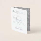 Pirate Party Silver Foil Passport Folie Kaarten (Voorkant)