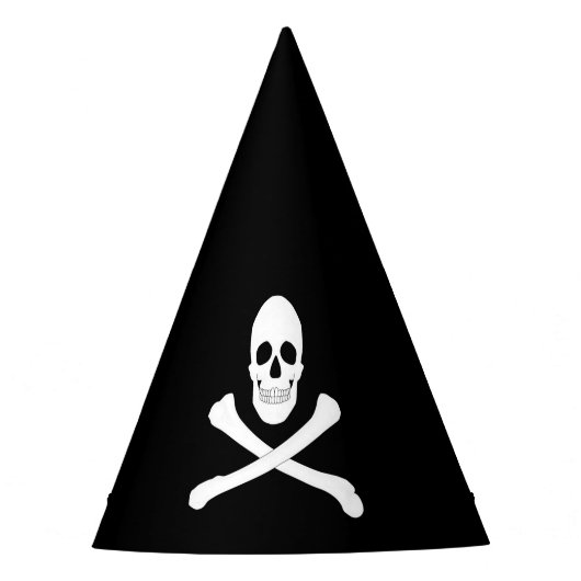 Pirate Party (Skull en Crossbones) (Jolly Roger) Feesthoedjes (Voorkant)