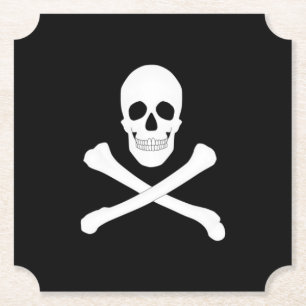 Pirate Party (Skull en Crossbones) (Jolly Roger) Kartonnen Onderzetters