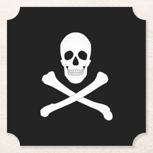 Pirate Party (Skull en Crossbones) (Jolly Roger) Kartonnen Onderzetters (Voorkant)