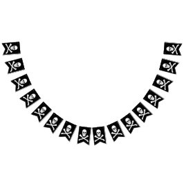 Pirate Party (Skull en Crossbones) (Jolly Roger) Vlaggetjes