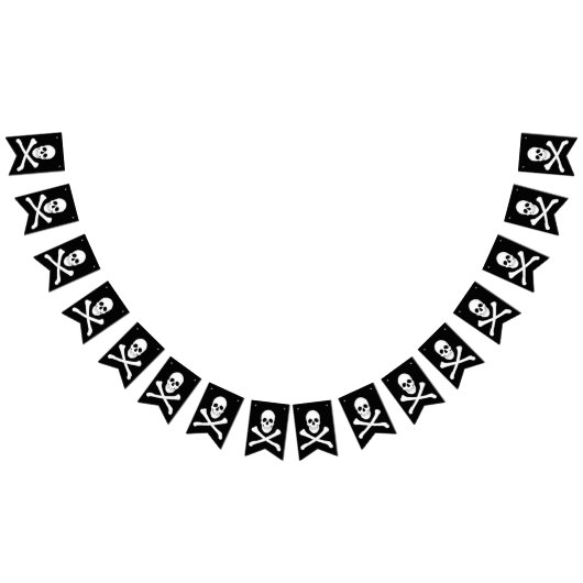 Pirate Party (Skull en Crossbones) (Jolly Roger) Vlaggetjes (Alle)