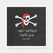 Pirate Party Skull en Crossbones Paper Napkins Servet (Voorkant)