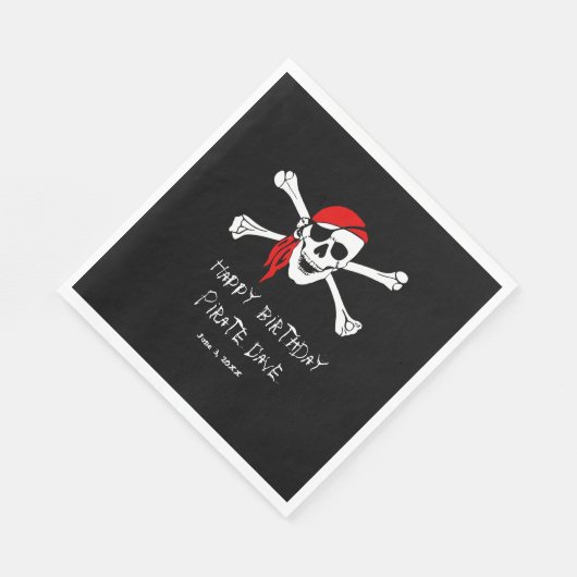 Pirate Party Skull en Crossbones Paper Napkins Servet (Hoek)