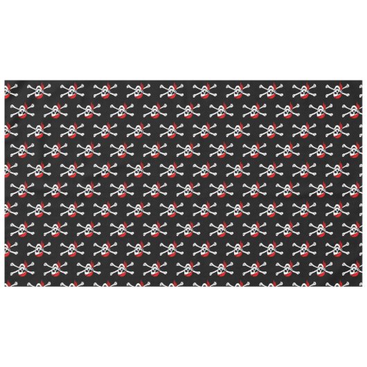 Pirate Party Skull en Crossbones Tafelkleed (Voorkant (Horizontaal))