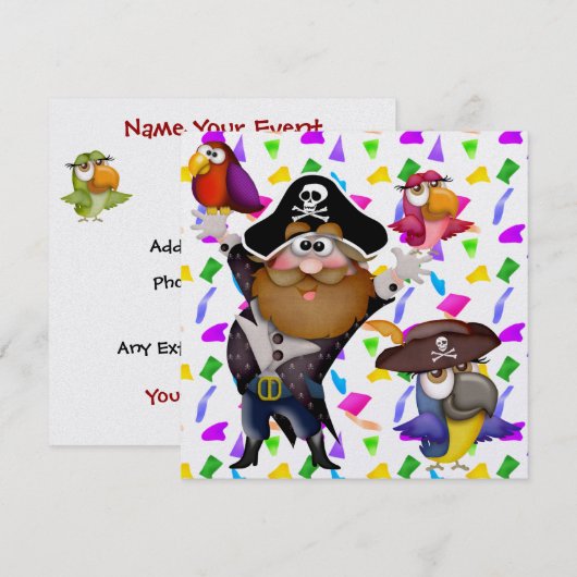 Pirate Party. - SRF Kaart (Voorkant / Achterkant)