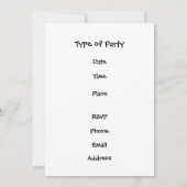 'Pirate' Party Uitnodiging (Achterkant)