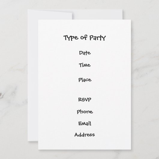 'Pirate' Party Uitnodiging (Achterkant)