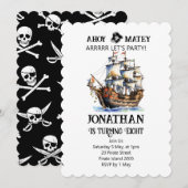 Pirate Party Verjaardag Ship Uitnodiging (Voorkant / Achterkant)