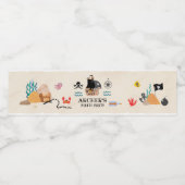 Pirate party waterfles etiket (Enkel label)