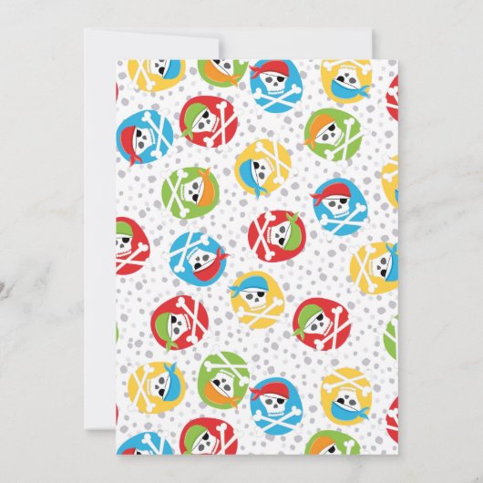 Pirate Pattern Baby shower Kaart (Achterkant)