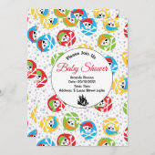 Pirate Pattern Baby shower Kaart (Voorkant / Achterkant)