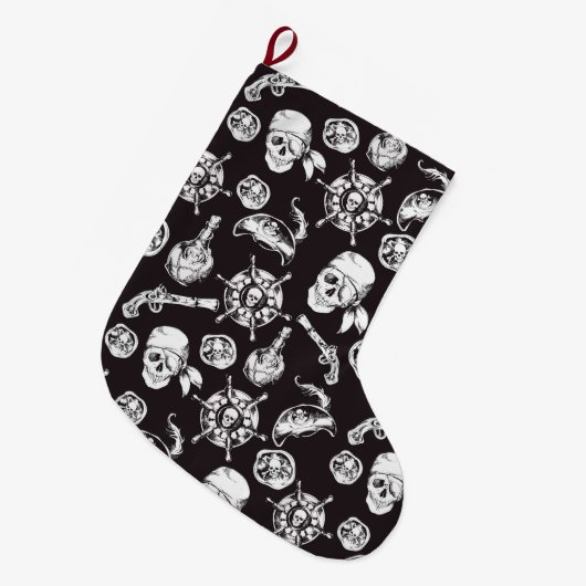 Pirate Pattern Grote Kerstsok (Voorkant (Hangend))