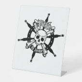 Pirate Pedestal Sign Reclamebord Met Voetstuk (Voorkant)