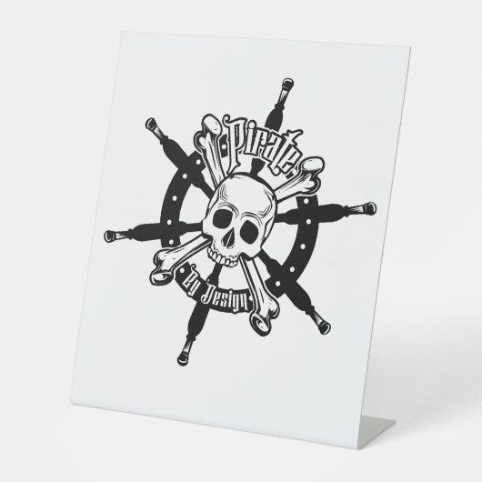 Pirate Pedestal Sign Reclamebord Met Voetstuk (Voorkant)