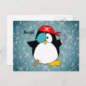 Pirate Penguin Briefkaart (Voorkant / Achterkant)