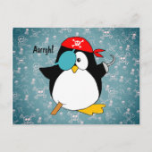 Pirate Penguin Briefkaart (Voorkant)
