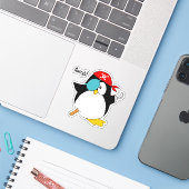 Pirate Penguin Contour Cut Sticker (Laptop met iPhone)