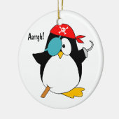 Pirate Penguin Keramisch Ornament (Links)