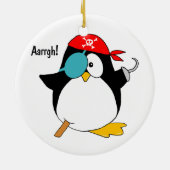 Pirate Penguin Keramisch Ornament (Achterkant)