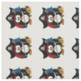 Pirate Penguin met Parrot Stof