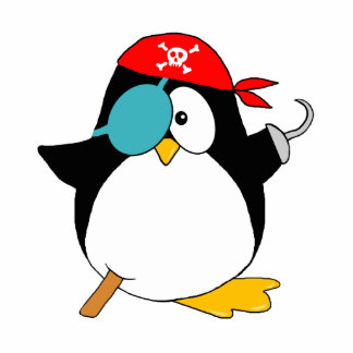 Pirate Penguin Photo Sculpture Cutouts Staand Fotobeeldje