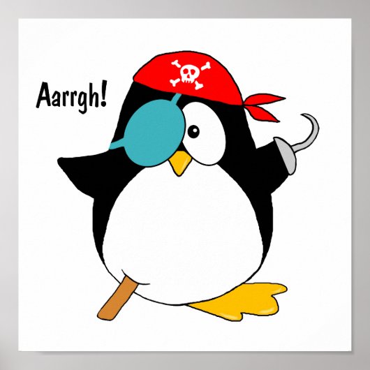Pirate Penguin Poster (Voorkant)