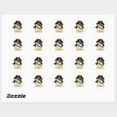 Pirate Penguin Ronde Sticker (Vel)