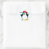 Pirate Penguin Ronde Sticker (Tas)