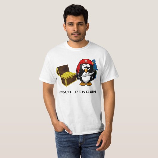 Pirate Penguin T-shirt (Voorkant volledig)