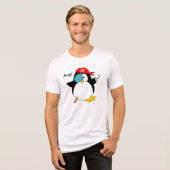 Pirate Penguin Tri-Blend Shirt (Voorkant volledig)