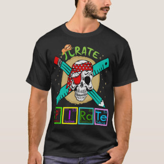 Pirate Periodic Table Elements 3.14 Wiskunde Physi T-shirt