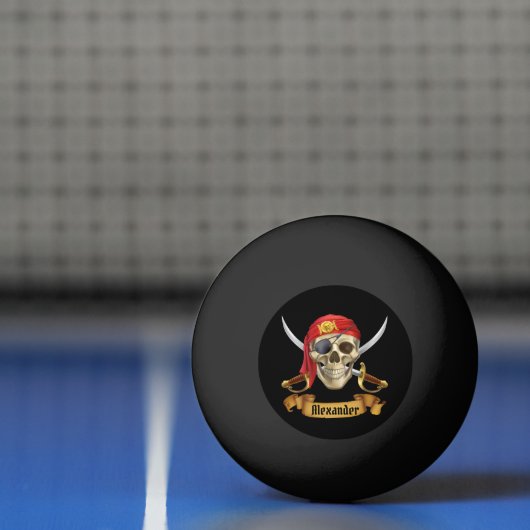 Pirate personaliseren  pingpongbal (Net)