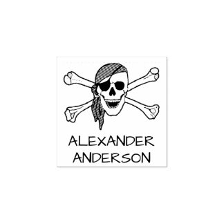 Pirate personaliseren rubberstempel
