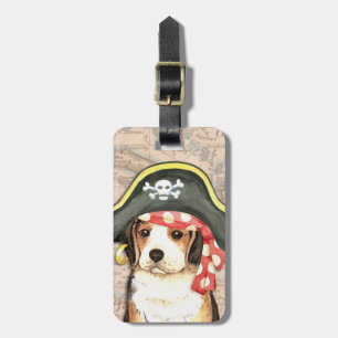 Pirate Pet Beagle Bagagelabel