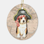 Pirate Pet Beagle Keramisch Ornament (Links)