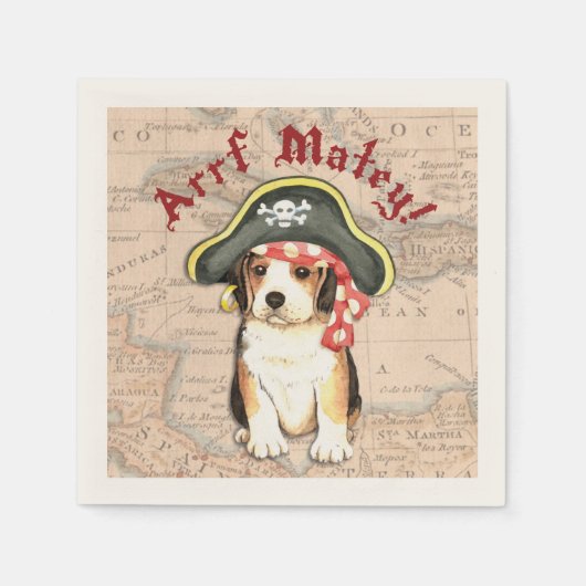 Pirate Pet Beagle Servet (Voorkant)