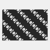 Pirate Pet Black Skull Crossbones Patroon Kinder Inpakpapier Vel (Voorkant 2)