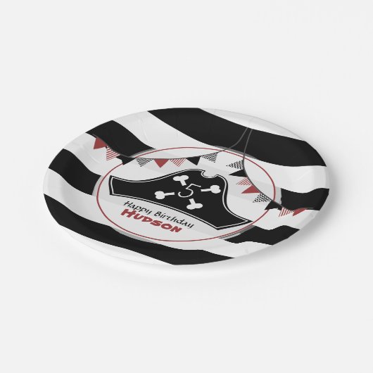 Pirate Pet Verjaardag Papieren Bordje (Gekanteld)