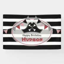 Pirate Pet zwart + witte strepen Verjaardag