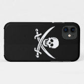 Pirate phone case Jolly Rodger flag ship boat eye (Achterkant (horizontaal))