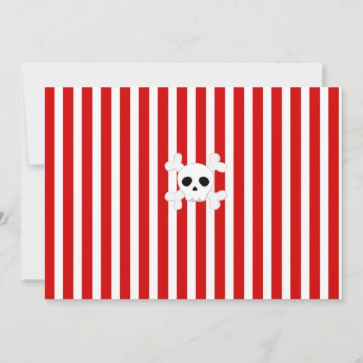 Pirate Photo Birthday Party Invitations Kaart (Achterkant)