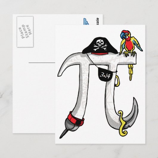 Pirate Pi Day Gear Briefkaart (Voorkant / Achterkant)